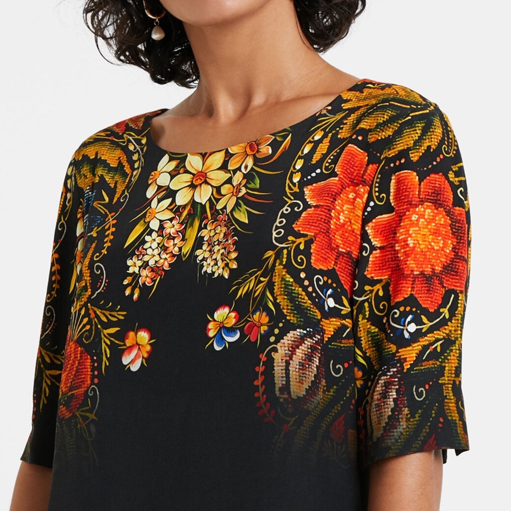 Desigual x Christian Lacroix Collaboration Boho Floral Dress - NWT - Size XL - Picture 2 of 5
